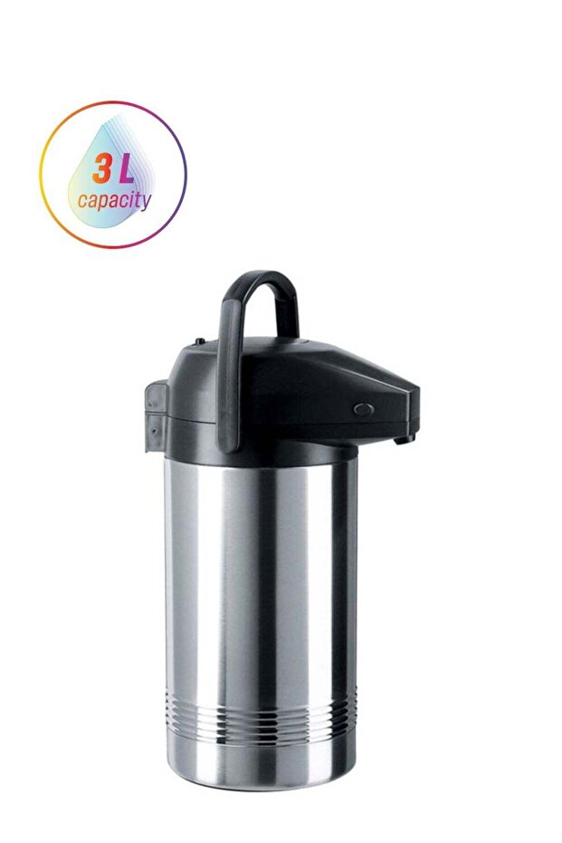 President Pump Flask Silver - 1