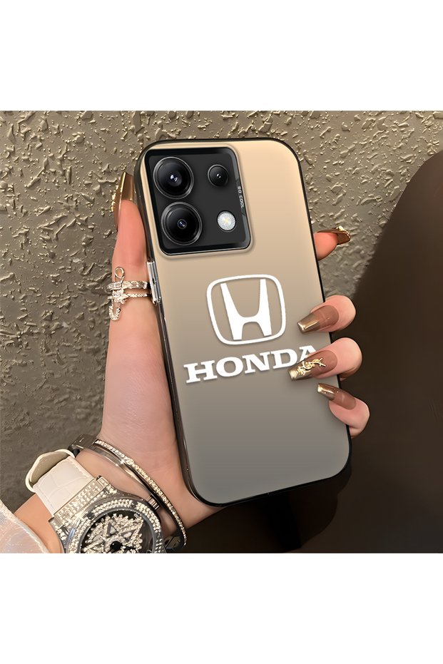 Redmi Note 13 Pro 5g Compatible Silicone Edge Hard Back Anti-Fall Phone Case Honda Patterned