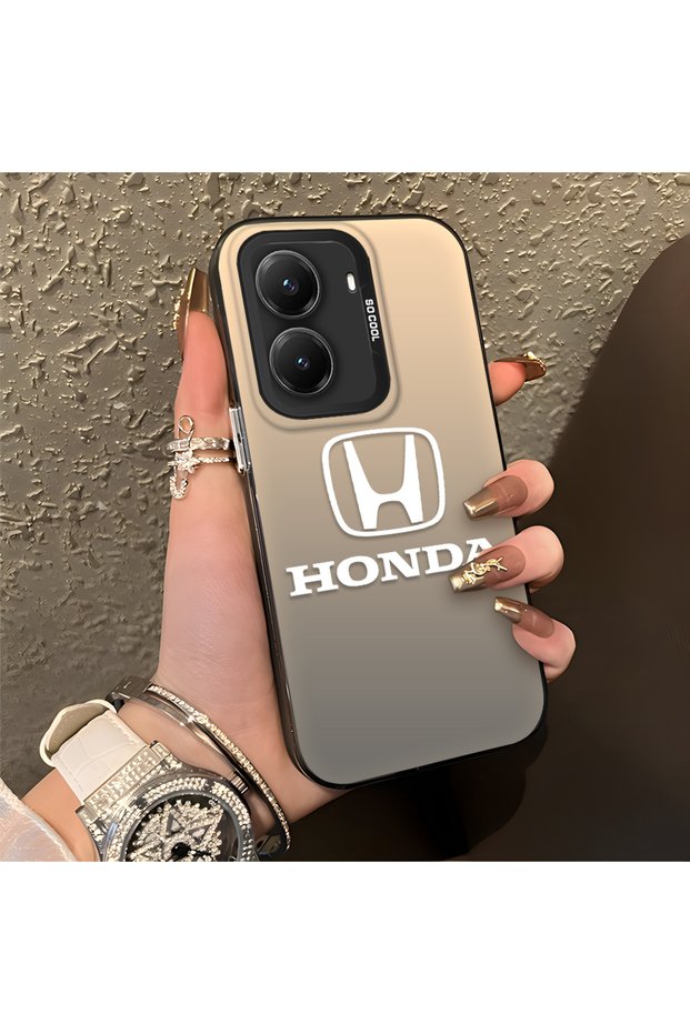 Poco X7 Pro Compatible Silicone Edge Hard Back Anti-Fall Phone Case Honda Patterned