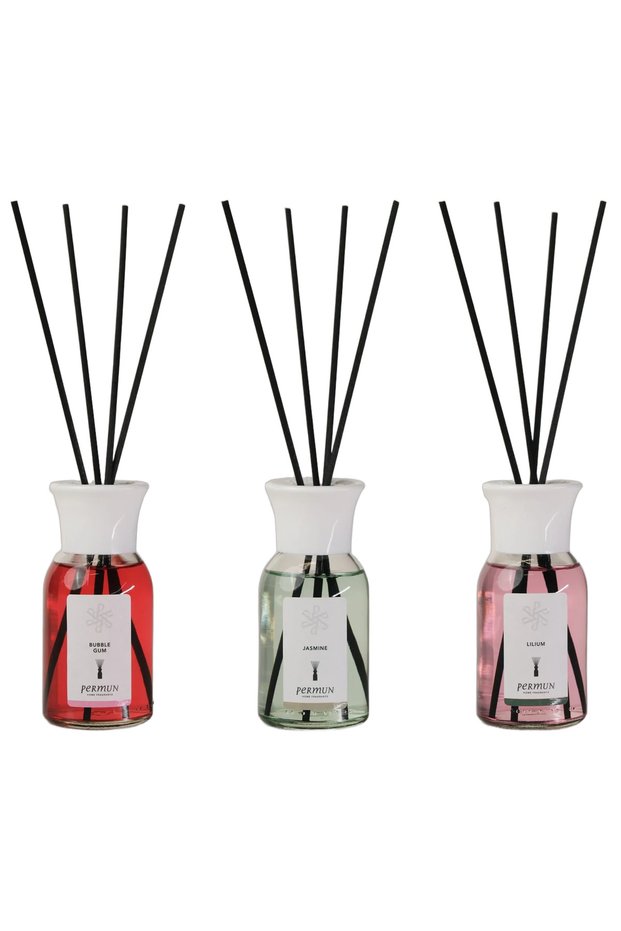 Bubble Gum Reed Diffuser 110ml & Jasmine Reed Diffuser 110ml & Lilium Reed Diffuser 110ml