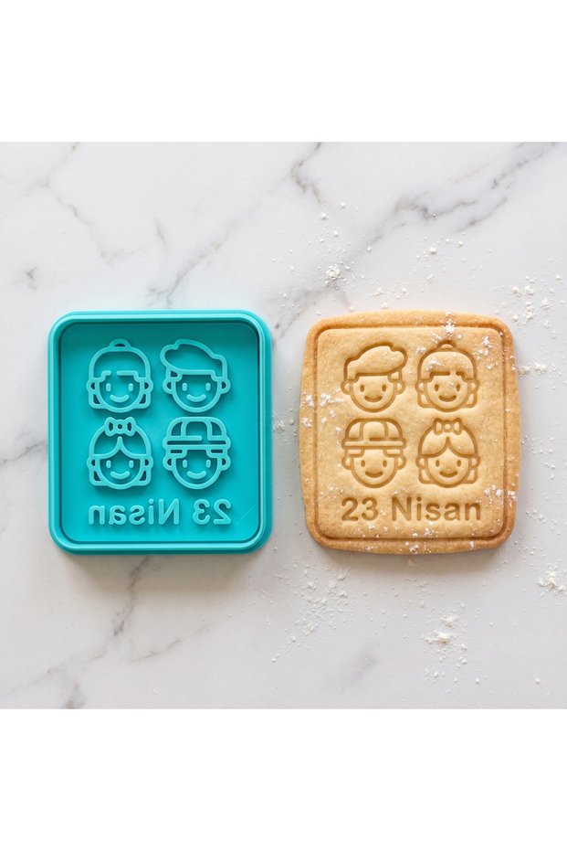 Set of 4 Cute Children's Faces Cookie Molds | Girl and Boy Characters | School and April 23Rd Effect...
