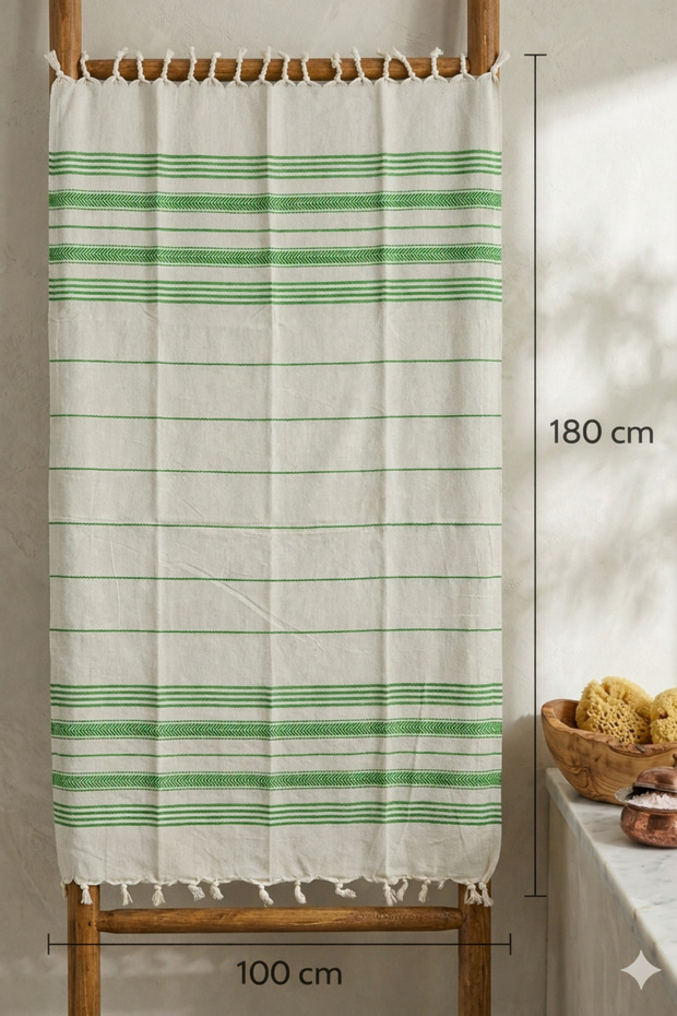 Cotton Peshtemal 100X180 cm Striped – Beach Towel, Hammam Towel, Sauna Towel, Multi-Purpose Use
