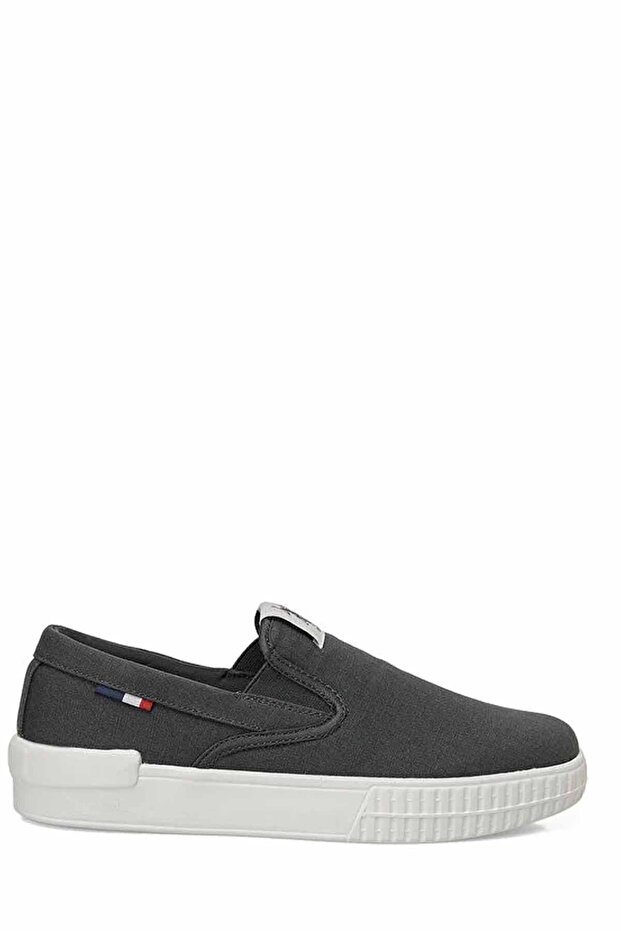 Men's Gray Canvas Slip-On Shoes
