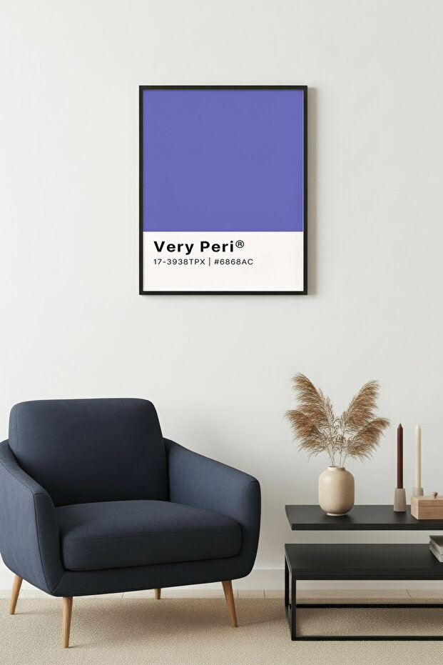 Black Wooden Framed Retro Painting - Abstract Design | Huhu2466 - Single Table Black Frame