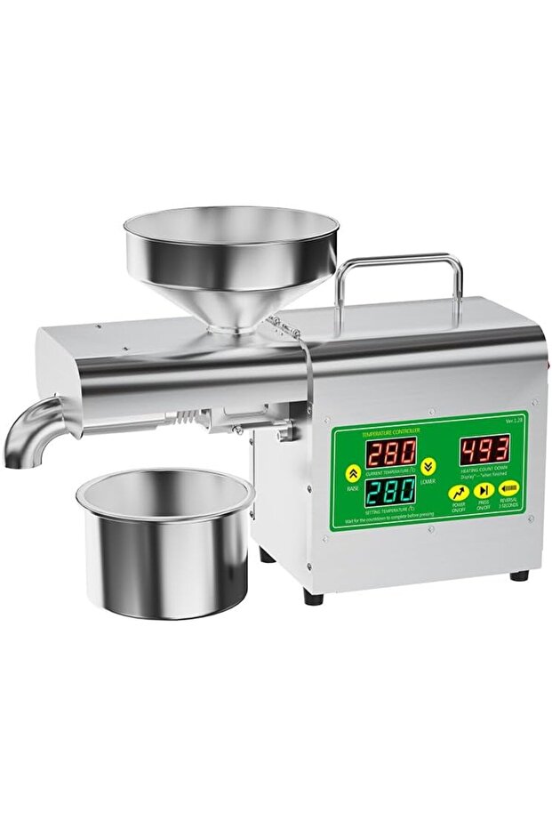 Electric Oil Press Machine Stainless Steel Oil Extractor for Home Use Cold Hot Press