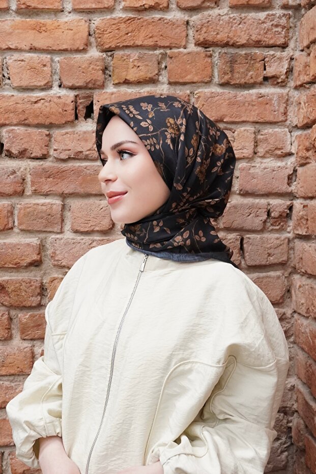 Olive Pattern Voile Soft Scarf - 2