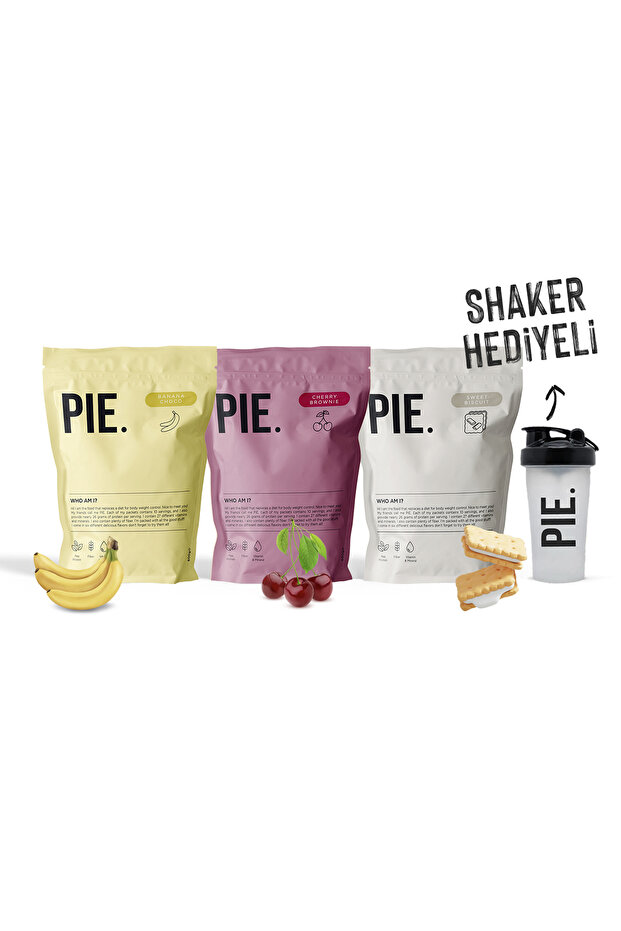 PIE. Proteinli Öğün Tozu ,Muz, Bisküvi Vişne Aromalı /30 Öğün