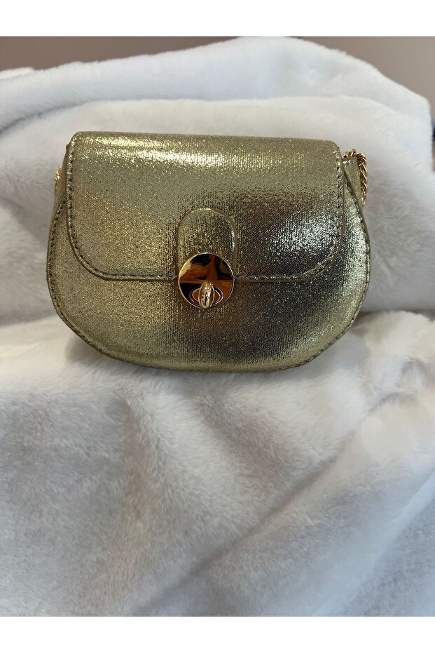 mini gold cüzdan çanta