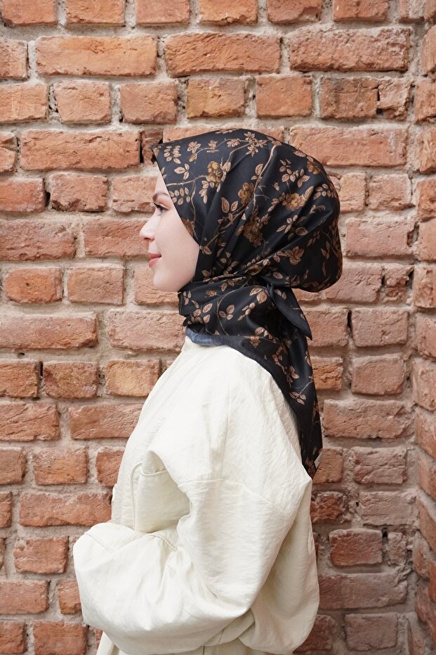 Olive Pattern Voile Soft Scarf - 5