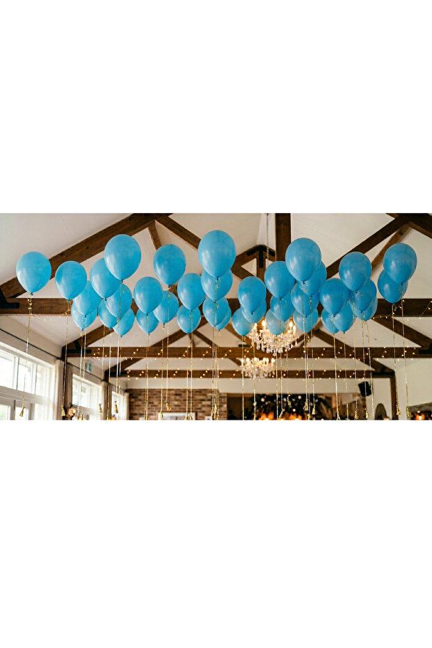 Pastel Helium Balloon Compatible 30 Balloons - Balloon String - Balloon Tape