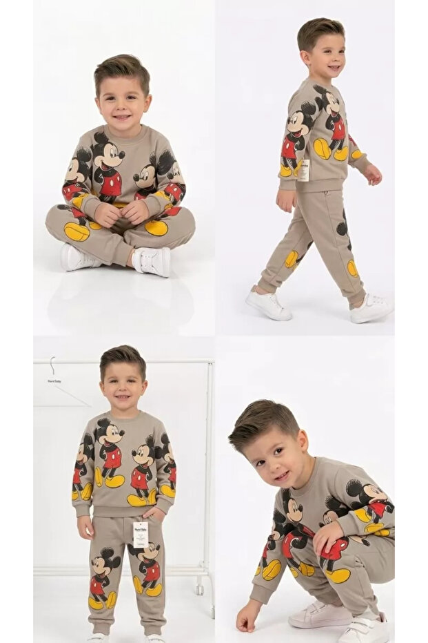 2-5 Years Old Mouse Printed Combed Cotton Children's Set