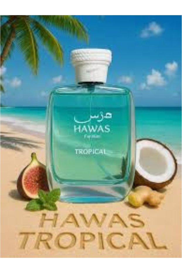 HAWAS TROPICAL EDP 100 ML – Coconut Fruity Summer Perfume – Long Lasting – Made in UAE – Men