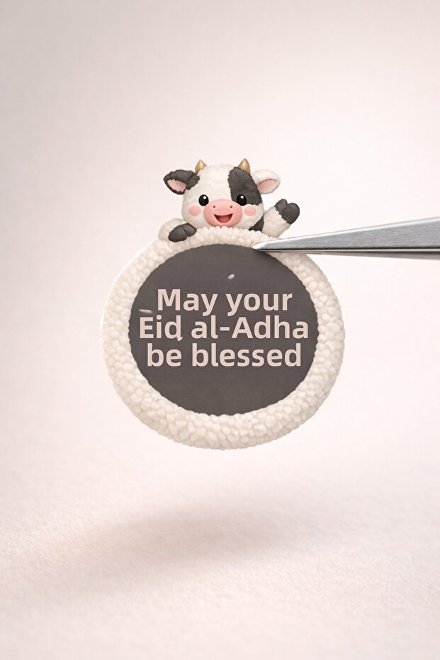 Eid Al-Adha Sticker 4cm Matte Sticker 20 Pieces in A4 Package Decoration Sticker