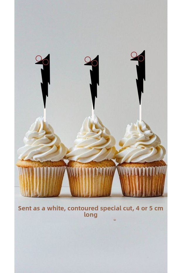 Harry Potter 1 Year Old Themed Concept Toothpick Cupcake Decoration Birthday Decoration *20-Pack Thick Paper