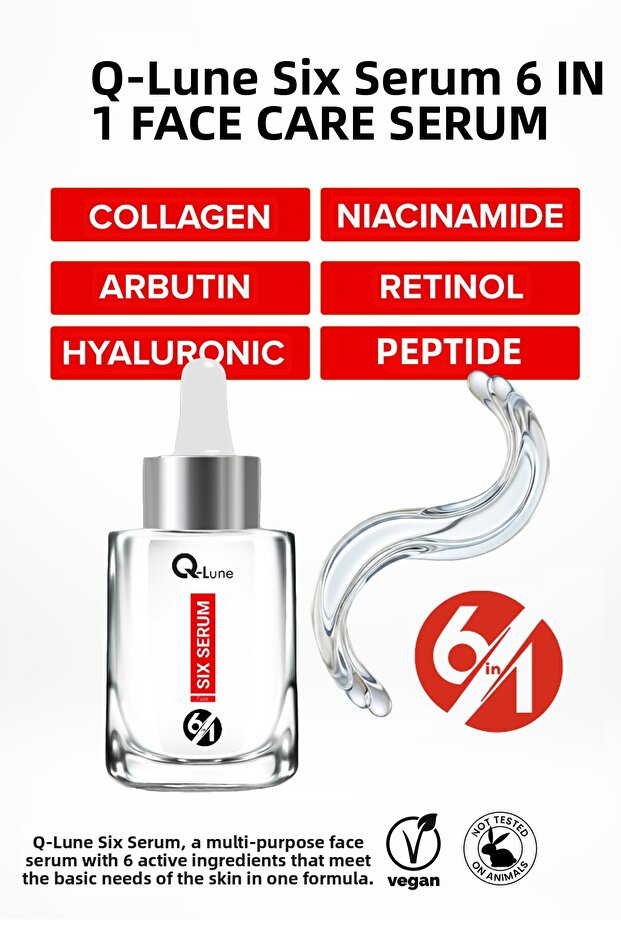 6 in 1 Six Serum 30ml | Brightening, Moisturizing, Firming Multi-Effect Skin Care Serum