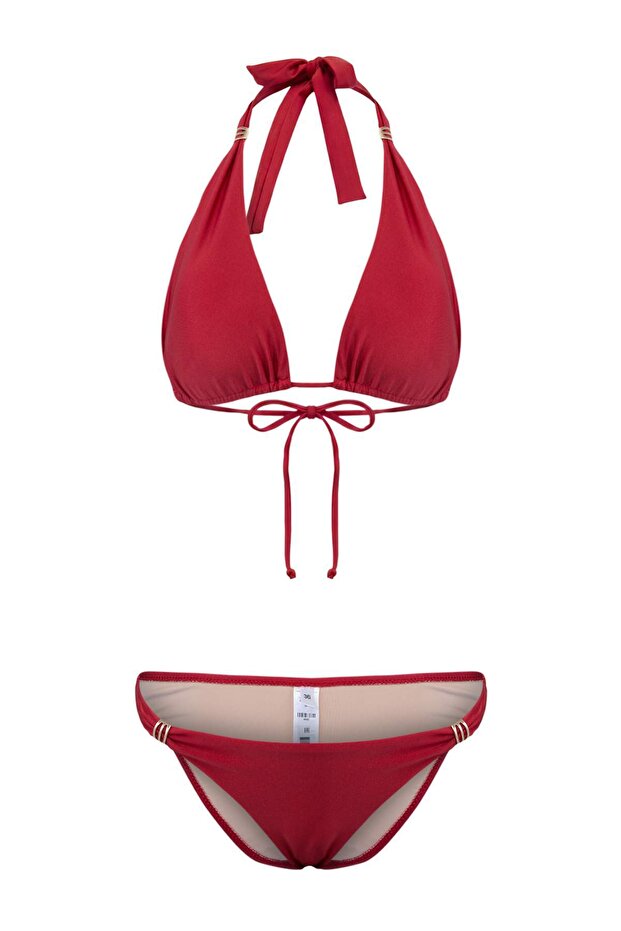 Kiremit Kaplı Parlak Klora&Suya Dayanıklı Uzun Ömürlü LYCRA® XTRA LIFE Bikini Takımı TBESS25BT00012 - 5