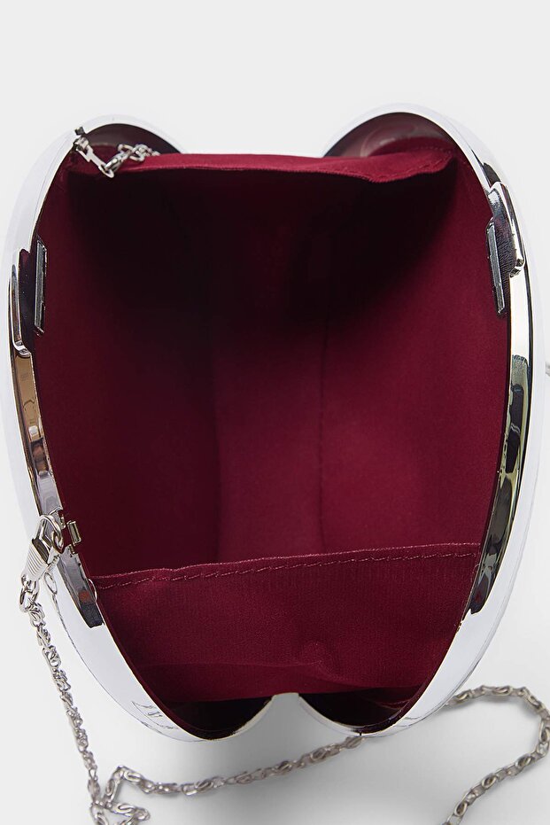 Gümüş Mini Boy Kadın Clutch Çanta TAKSS26PY00004 - 7