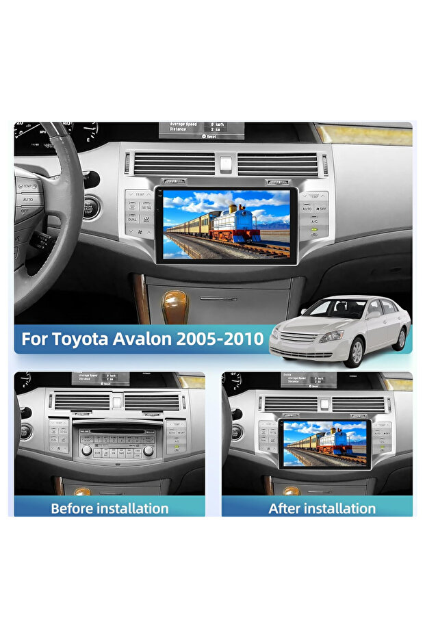 شاشة أندرويد لسيارة تويوتا أفالون موديل 2006-2010 مع دعم كاربلاي وأندرويد أوتو وكاميرا خلفية