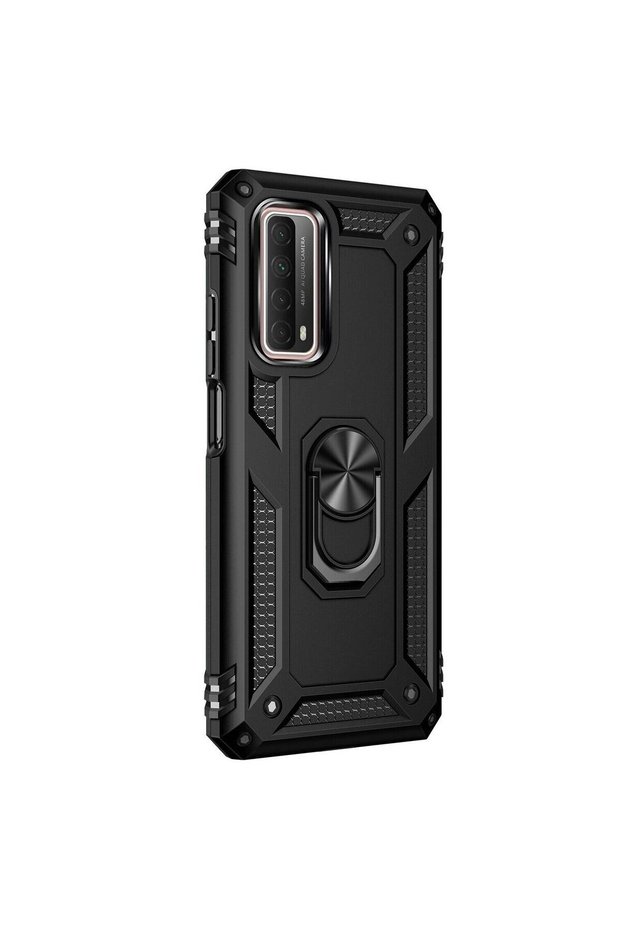 Huawei P Smart 2021 Tank Case with Ring Black
