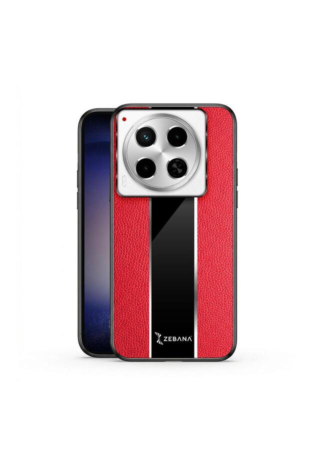 Tecno Camon 30 Compatible Case Premium Leather Case Red