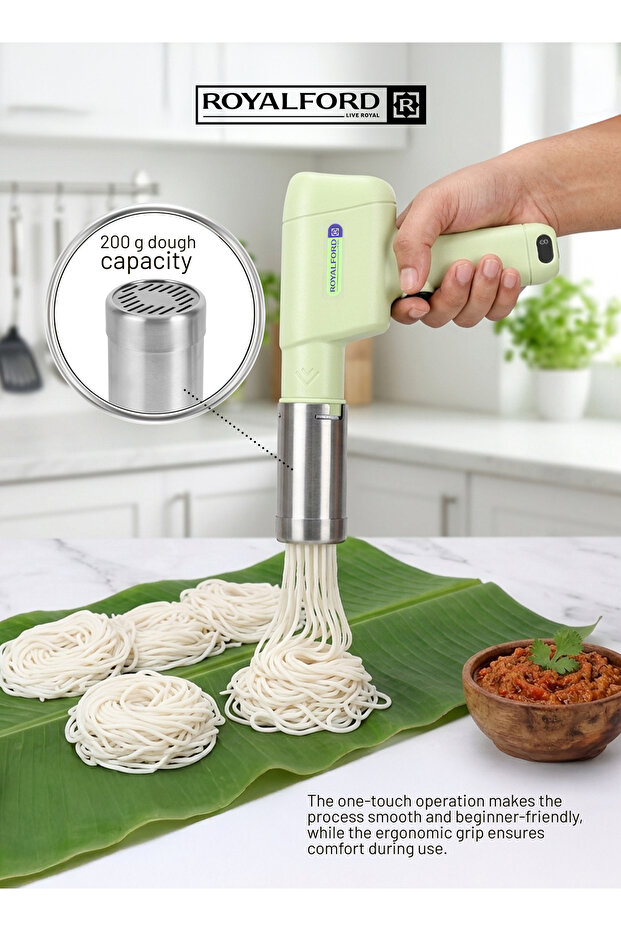 Rechargeable Noodle Maker RF13156 Indian String Hoppers Idiyappam 6 molds Assorted Colors