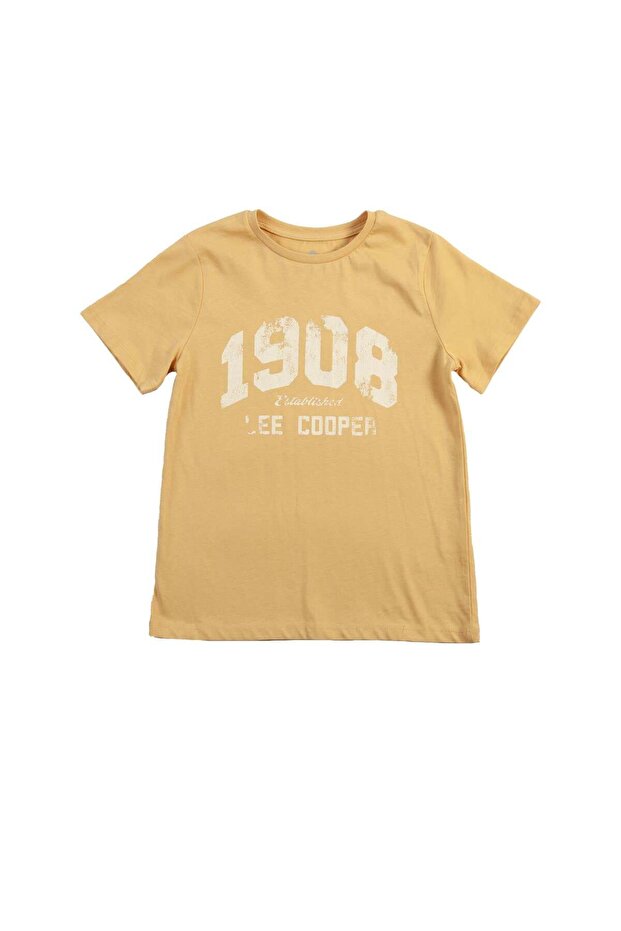 Legos Boy's 100% Cotton O-Neck T-Shirt Mustard