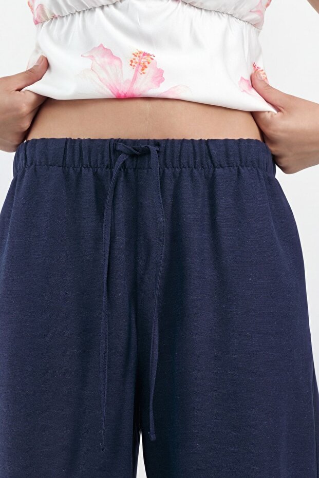 Drapierte Leinenhose - 6