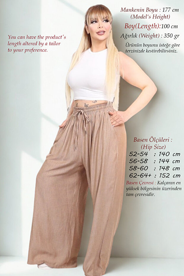 Plus Size Women's Oversized Summer Sweat-Proof Oversized Tencel Fabric Loose-Fit Elastic Waist Mom Pants