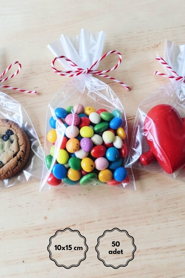 50Pcs Tapeless Transparent Bags 10X15 cm (Plain Opp Bags, Candy, Cookies, and Nuts Bags)
