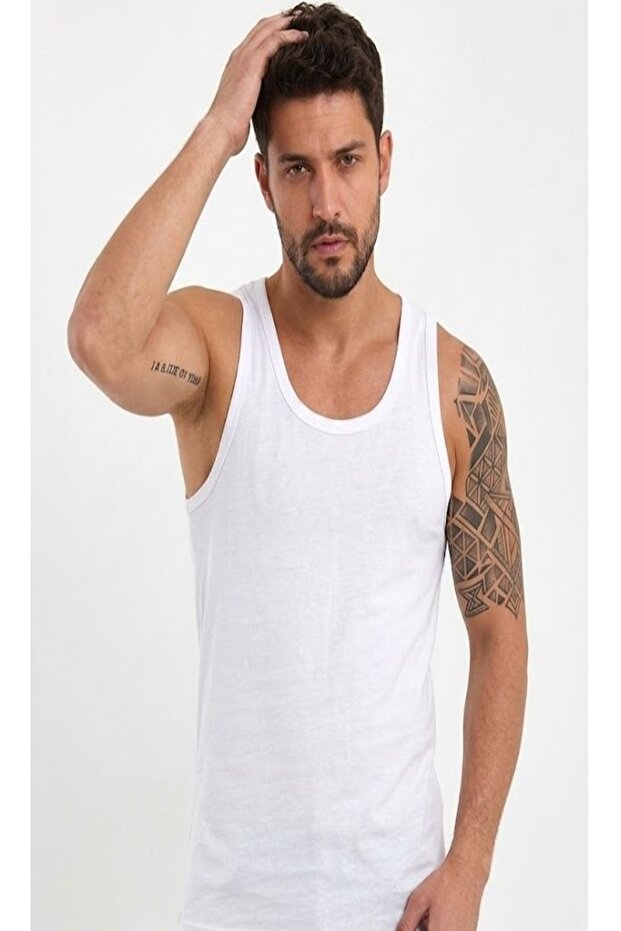 Ceylanoğlu 6-Piece Men's Combed Cotton Tank 100% Cotton