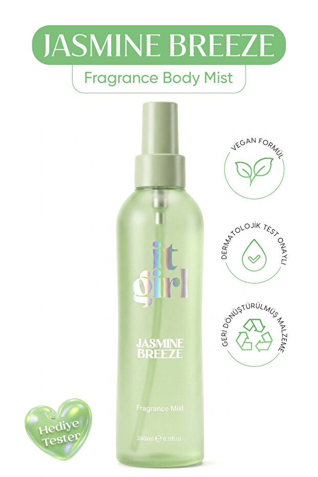 It Girl Jasmine Breeze Body Mist Vücut Spreyi 240 ml- Beyaz Çiçek ve Yasemin Kokusu