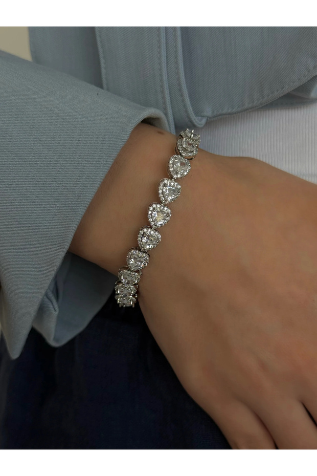 Vip White Heart Bracelet