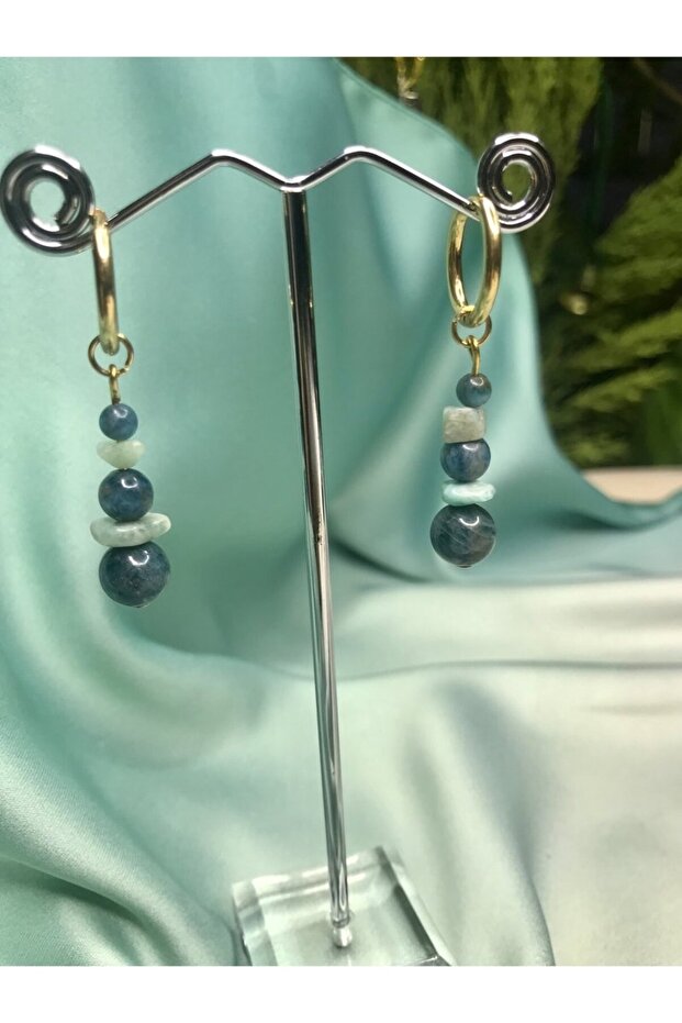 Steel Apatite Earrings
