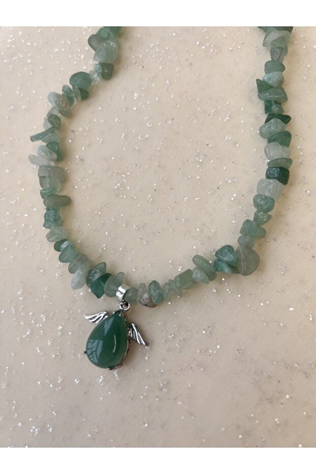 Aventurine Angel Necklace