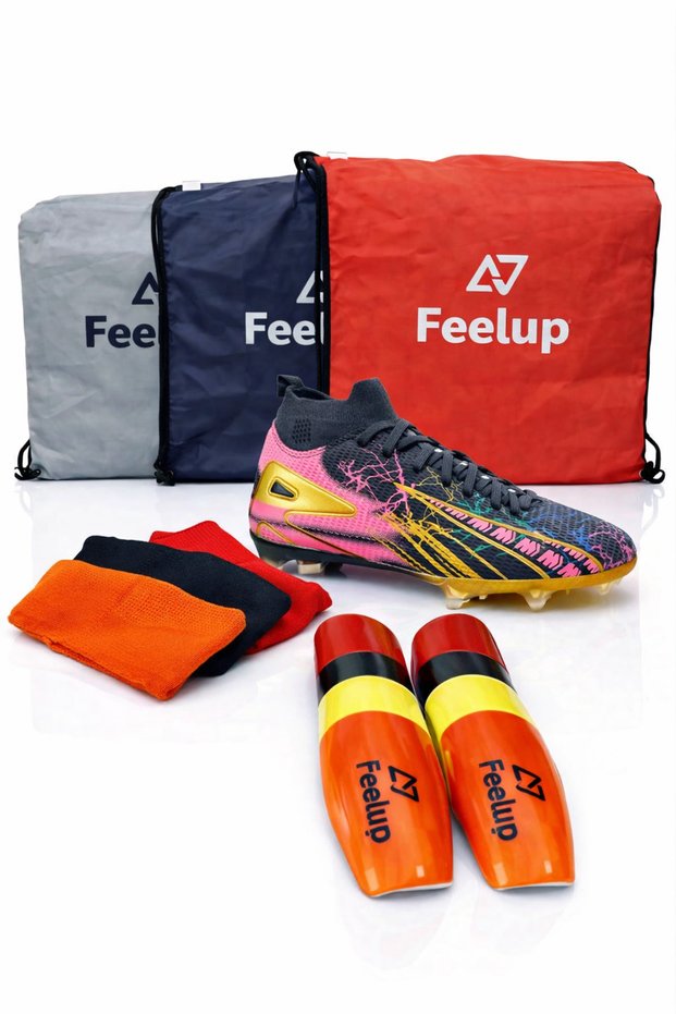 Ea Sports Pro Unisex Men and Children Imported Football Shoes Set 1 Piece Bag + 1 Pair of Socks + 1 Pair of Shin Guards