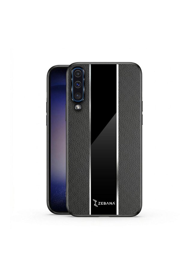 Samsung Galaxy A70 Compatible Case Premium Leather Case Black