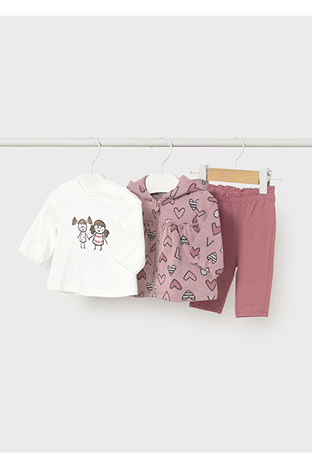 Newborn Girl 3-Piece Tracksuit Set