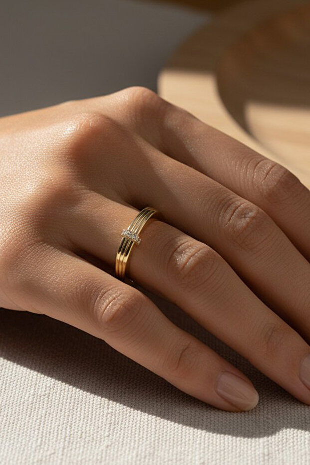 Style Pearl/Xuping Jewelry Line Square Model Zircon Stone Ring (Please Be Sure to Review the Size Chart before Placing Your Order.)