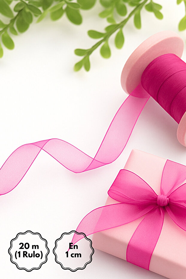 Organza Ribbon, 20 Meters Fuchsia