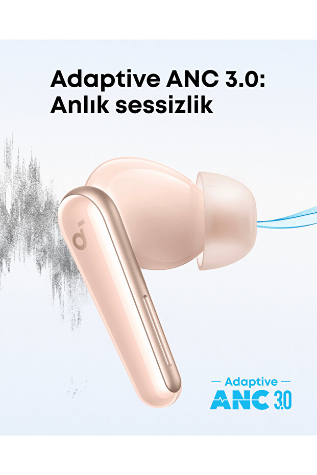Soundcore Liberty 5 Kulak İçi Bluetooth Kulaklık, Gerçek Zamanlı Gürültü Engelleme, Pembe - A3957 - 3