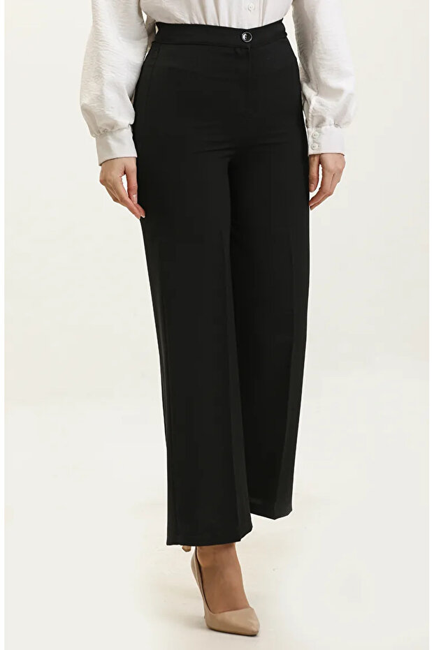 Wide Leg Trousers 1150-01 Black