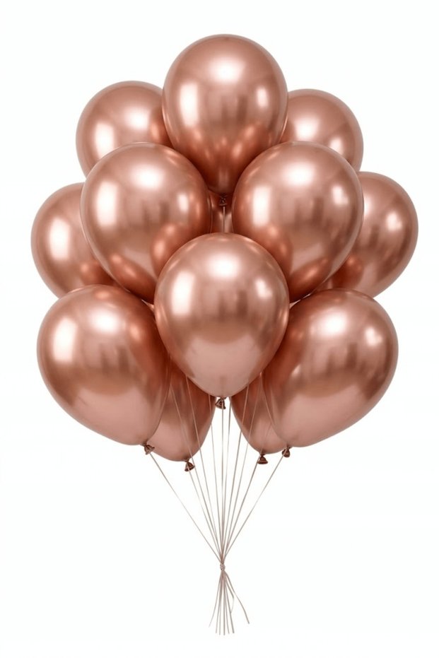 Chrome Rose Gold Balloons 10Pcs 12 Inch Rose Gold Balloon Set Birthday Party Special Day Decorations
