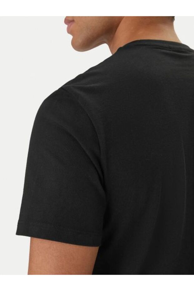 SİYAH LOGOLU ERKEK T-SHIRT - 5