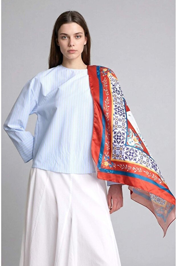 وشاح نسائي منقوش F5204AXNS