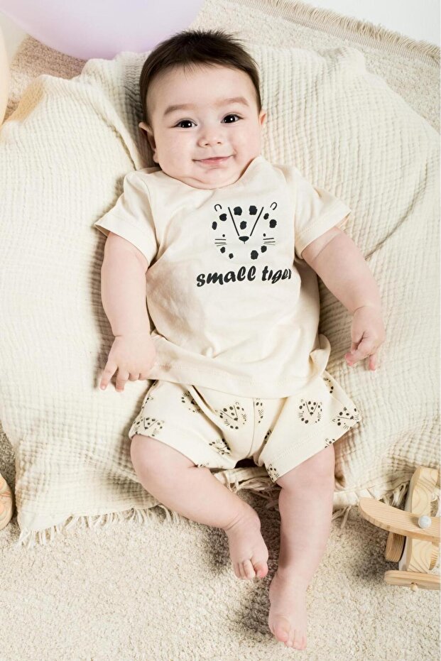 Kaplan Printed T-Shirt Shorts 2'Li Set