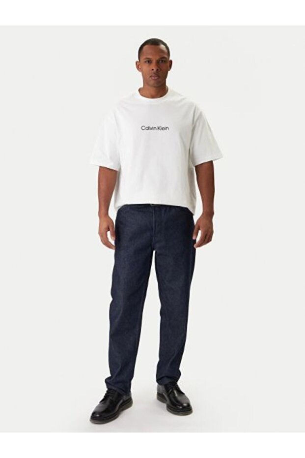 BEYAZ LOGOLU ERKEK T-SHIRT - 3