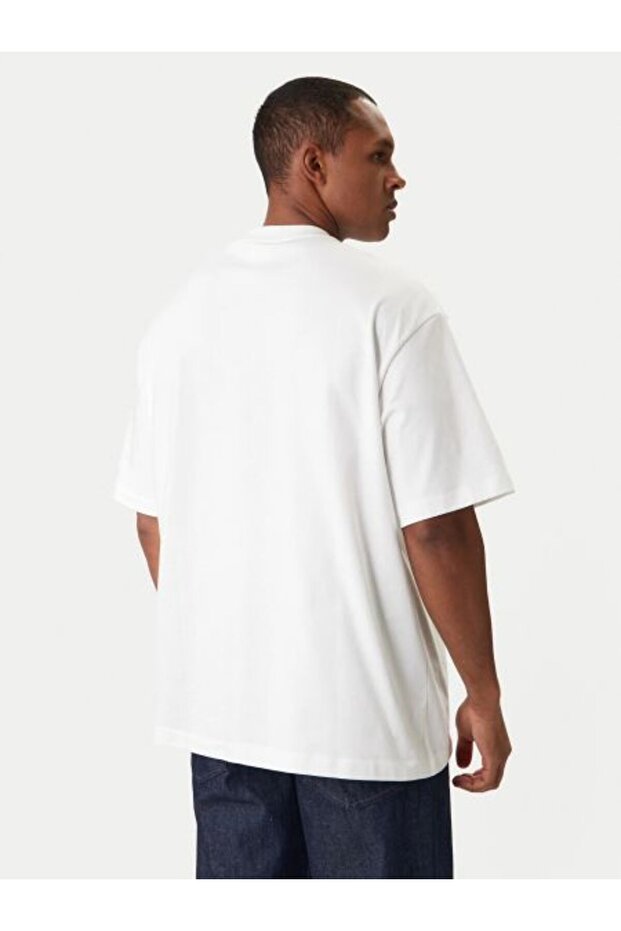 BEYAZ LOGOLU ERKEK T-SHIRT - 2