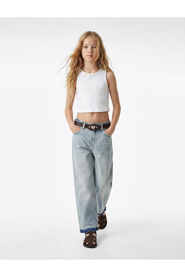 Crew Neck Ribbed Cotton Basic Undershirt