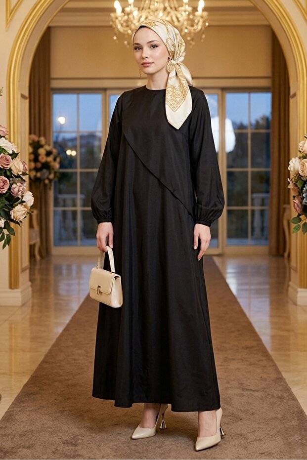 Sarev Hijab Dress 1694 - Black