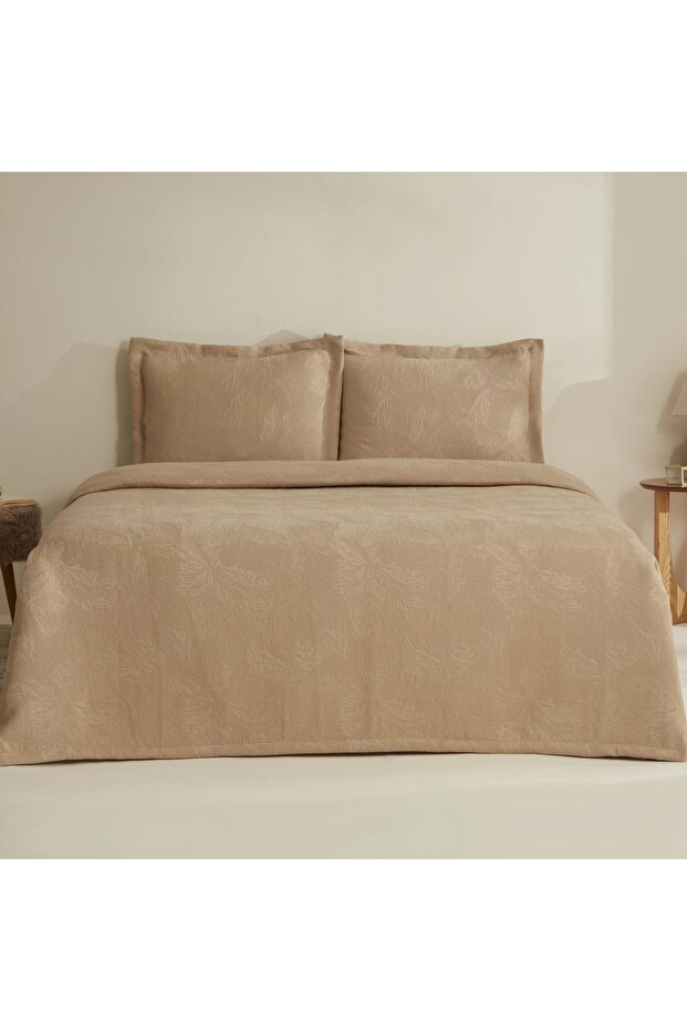 Olivia Double Bedspread Set Beige